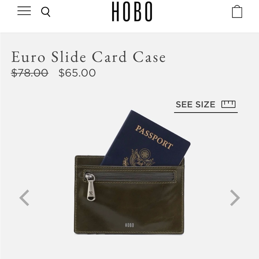 Hobo International Wallet, Euro Slide Card Case ID